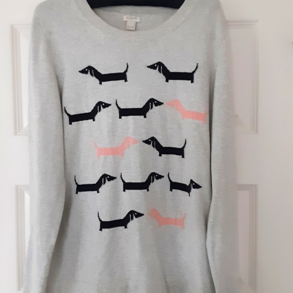 J.Crew Daschund Sweater Size L